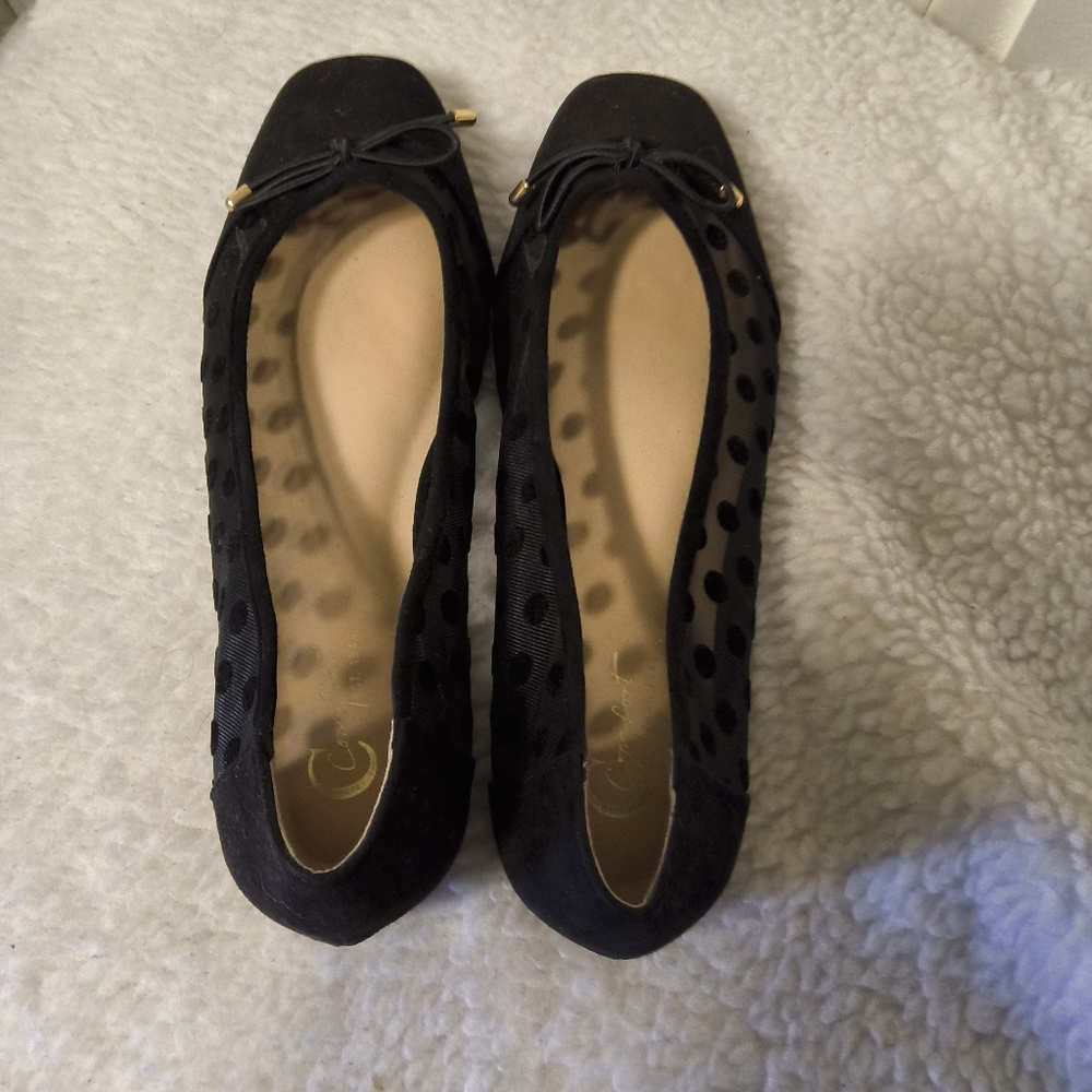 C Comfort Blk Polka Dot Women's Shoes Size 8 - Picture 6 of 7